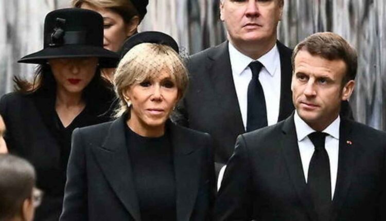 Funérailles d'Elizabeth II arrivée de Brigitte et Emmanuel Macron
