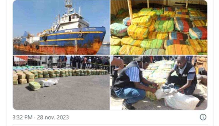 Sénégal près de 3 tonnes de cocaïne saisies sur un navire